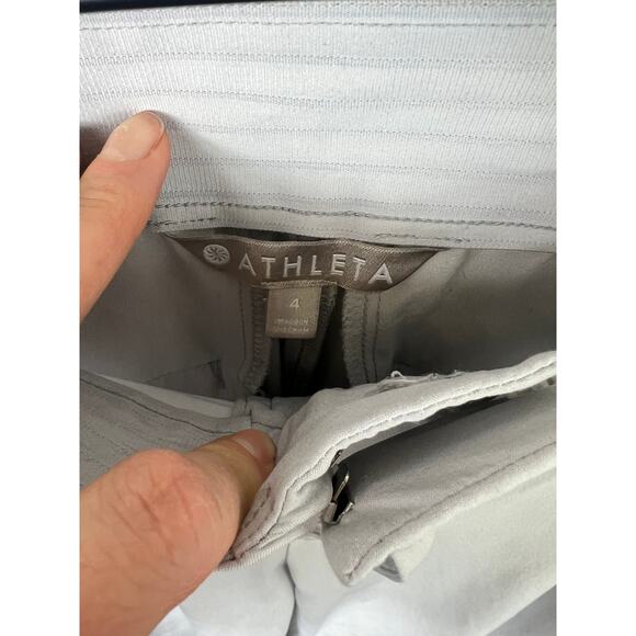 Athleta Women's Tribeca Crop Wide Leg Pants in Galactic Gray Size 4 - Picture 7 of 9